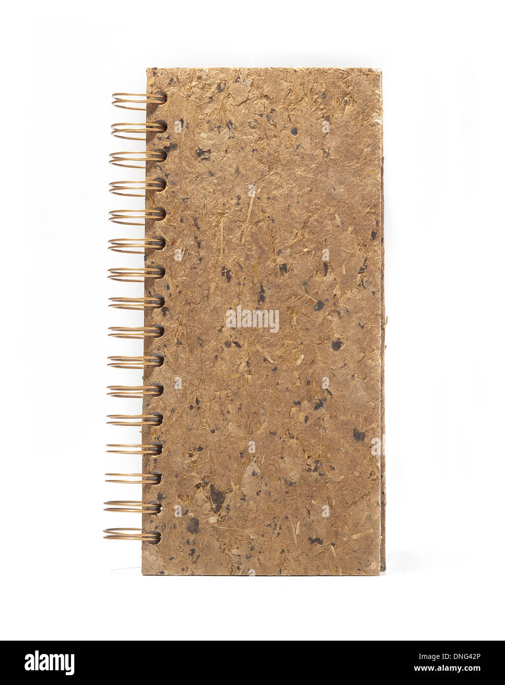 notebook or sketchpad, with handmade straw pulp cover Stock Photo