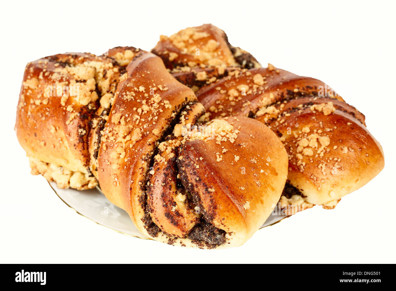 Sweet buns with poppy seeds Stock Photo Alamy