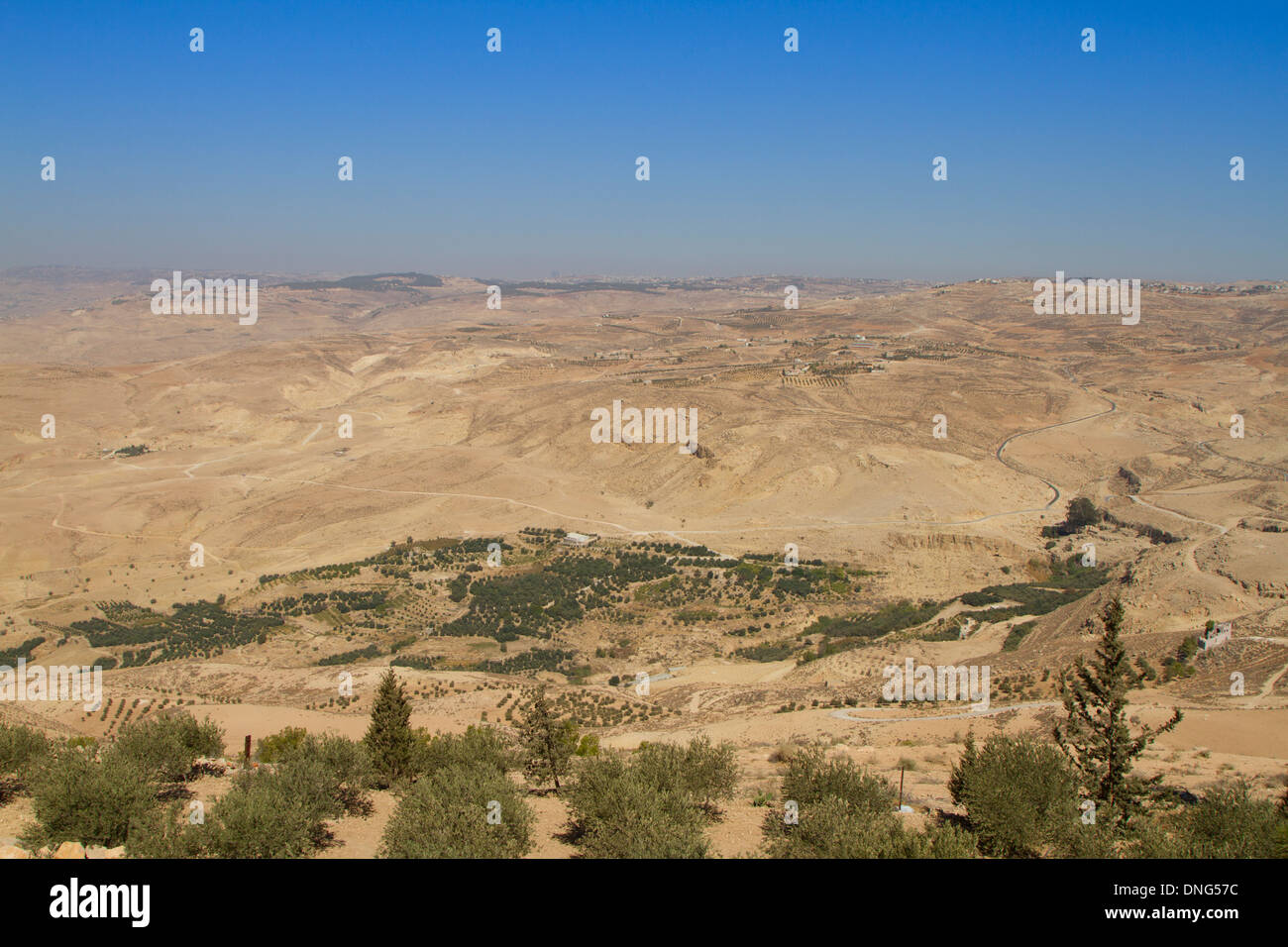 View from Mount Nebo, Jordan Stock Photo