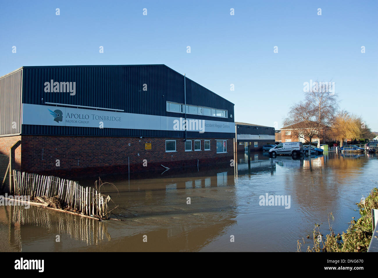 River Medway Flooding Kent flood East Peckham Stock Photo Alamy