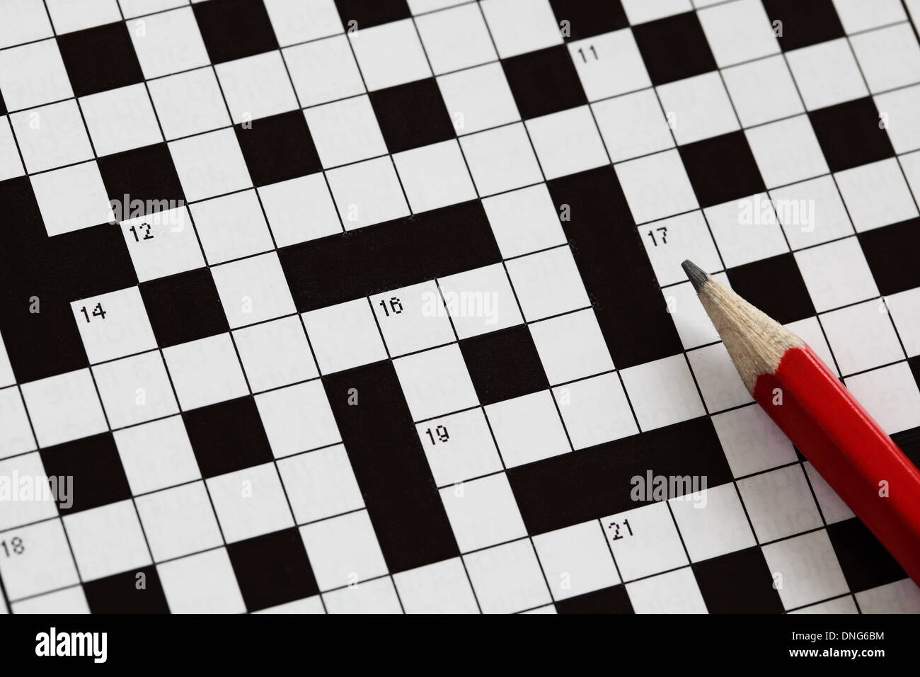 Crossword puzzle Stock Photo