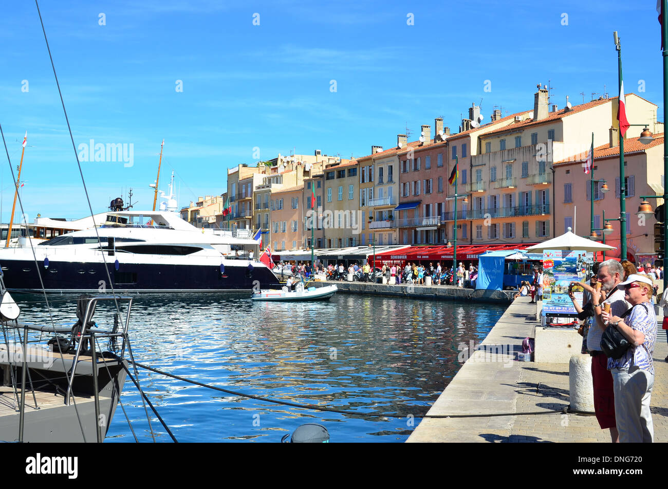 Port of Saint-Tropez, cote azur,  France Stock Photo