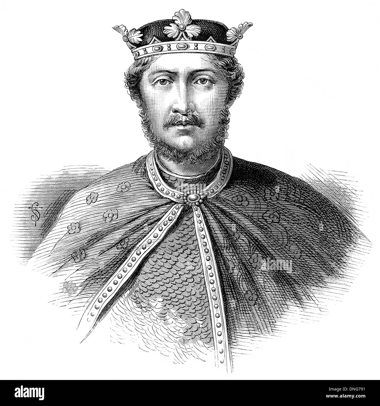Richard I or Richard the Lionheart, 1157-1199, King of England, Richard I. Löwenherz, 1157-1199, König von England Stock Photo