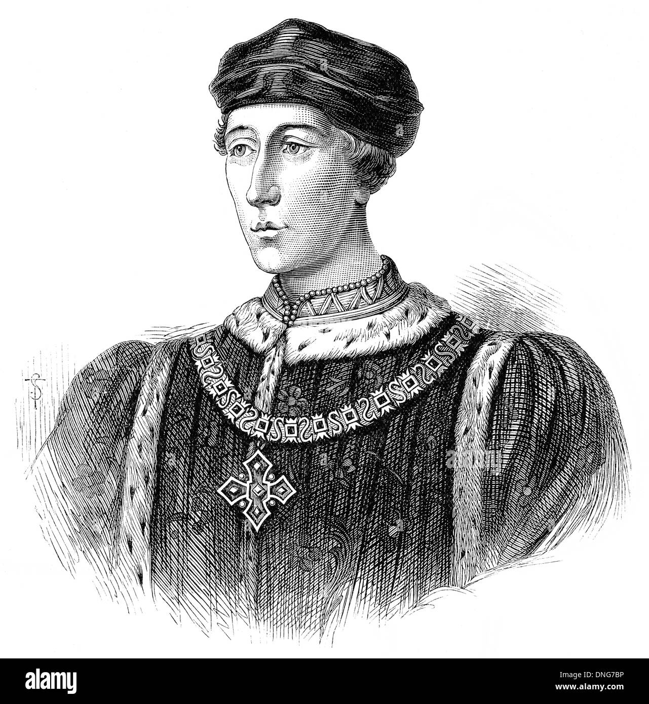 Henry VI, 1421 - 1471, King of England from 1422 to 1461 and from 1470 to 1471, Heinrich VI., Stock Photo
