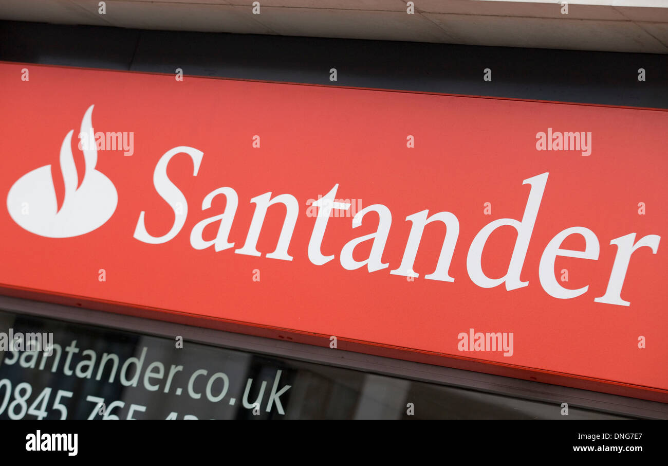 Bank Name Santander Spanish Banking Stock Photo