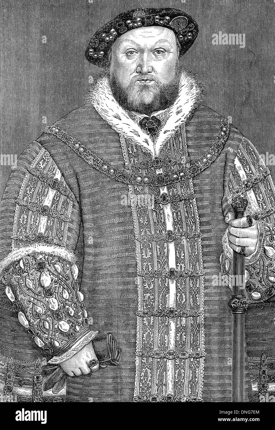 Henry VIII, 1491 - 1547, King of England from 1509 until 1547, Heinrich VIII. Tudor, 1491 - 1547, König von England und Irland Stock Photo