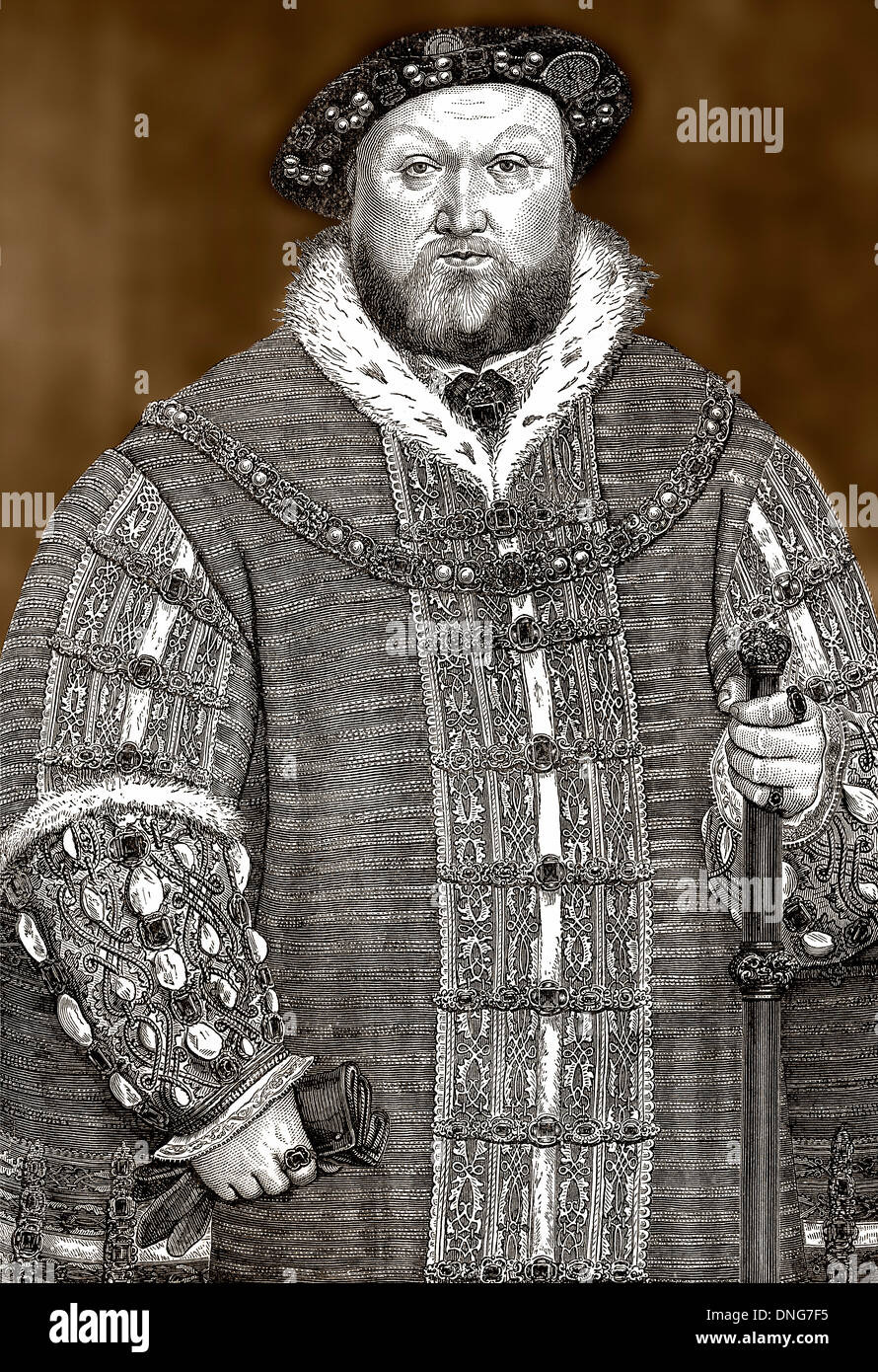 Henry VIII, 1491 - 1547, King of England from 1509 until 1547, Heinrich VIII. Tudor, 1491 - 1547, König von England und Irland Stock Photo