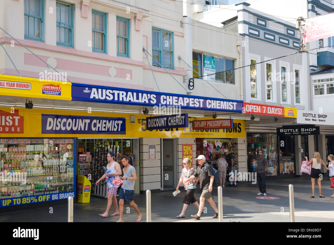 Chemist Warehouse, Australian chemist pharmacy shop in Manly,Sydney, Australia Stock Photo
