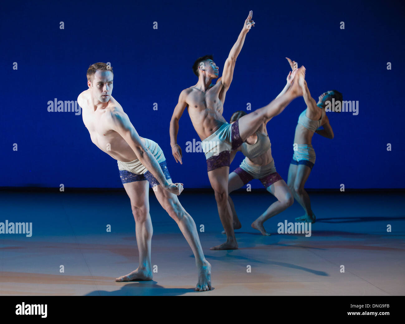 Shobana Jeyasingh dance group perform the world premiere 'Strange Blooms' at the Queen Elizabeth Hall. Stock Photo