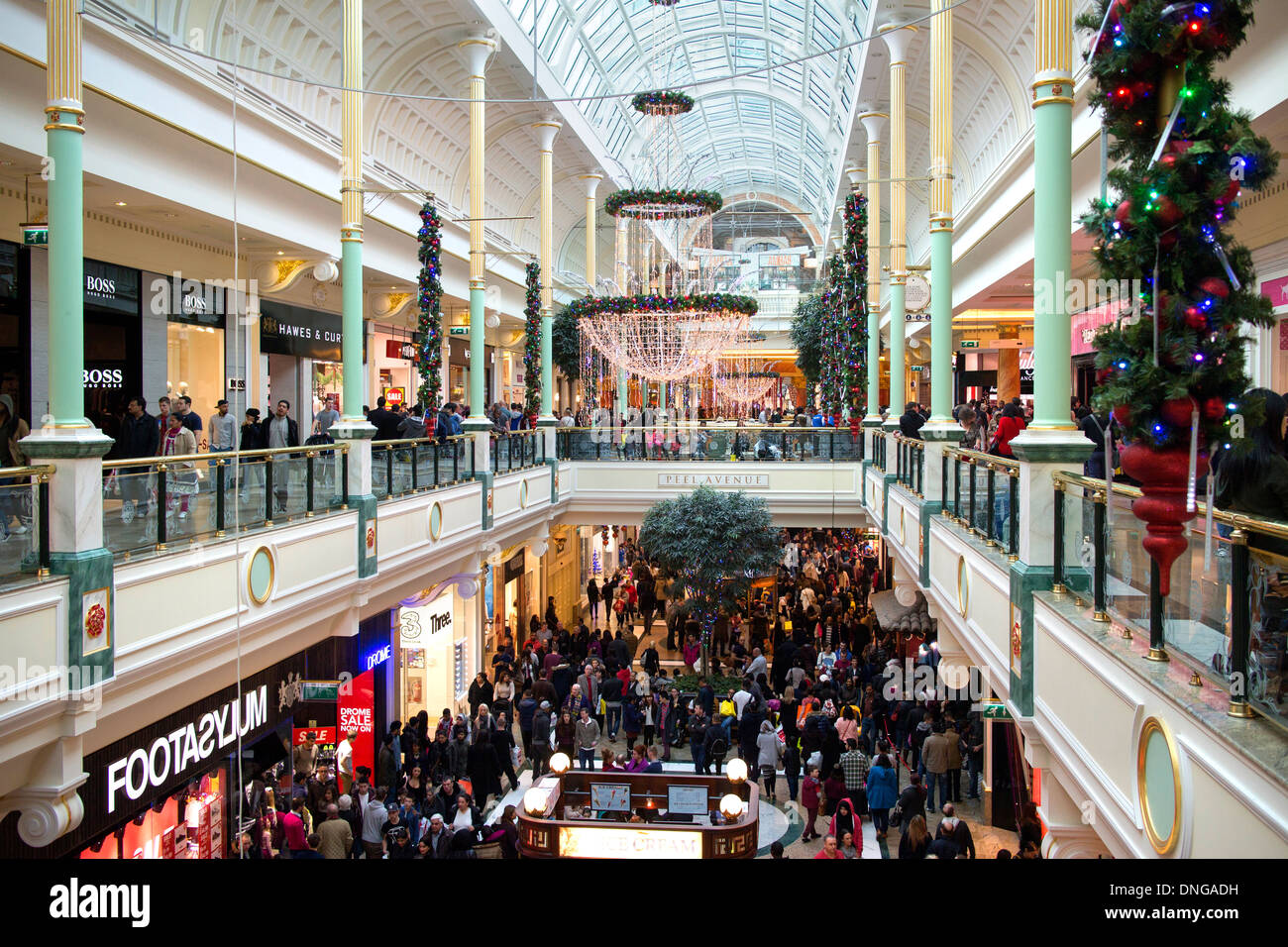 Inside the Intu Trafford Centre indoor shopping complex in Dumplington, Greater Manchester, England Stock Photo