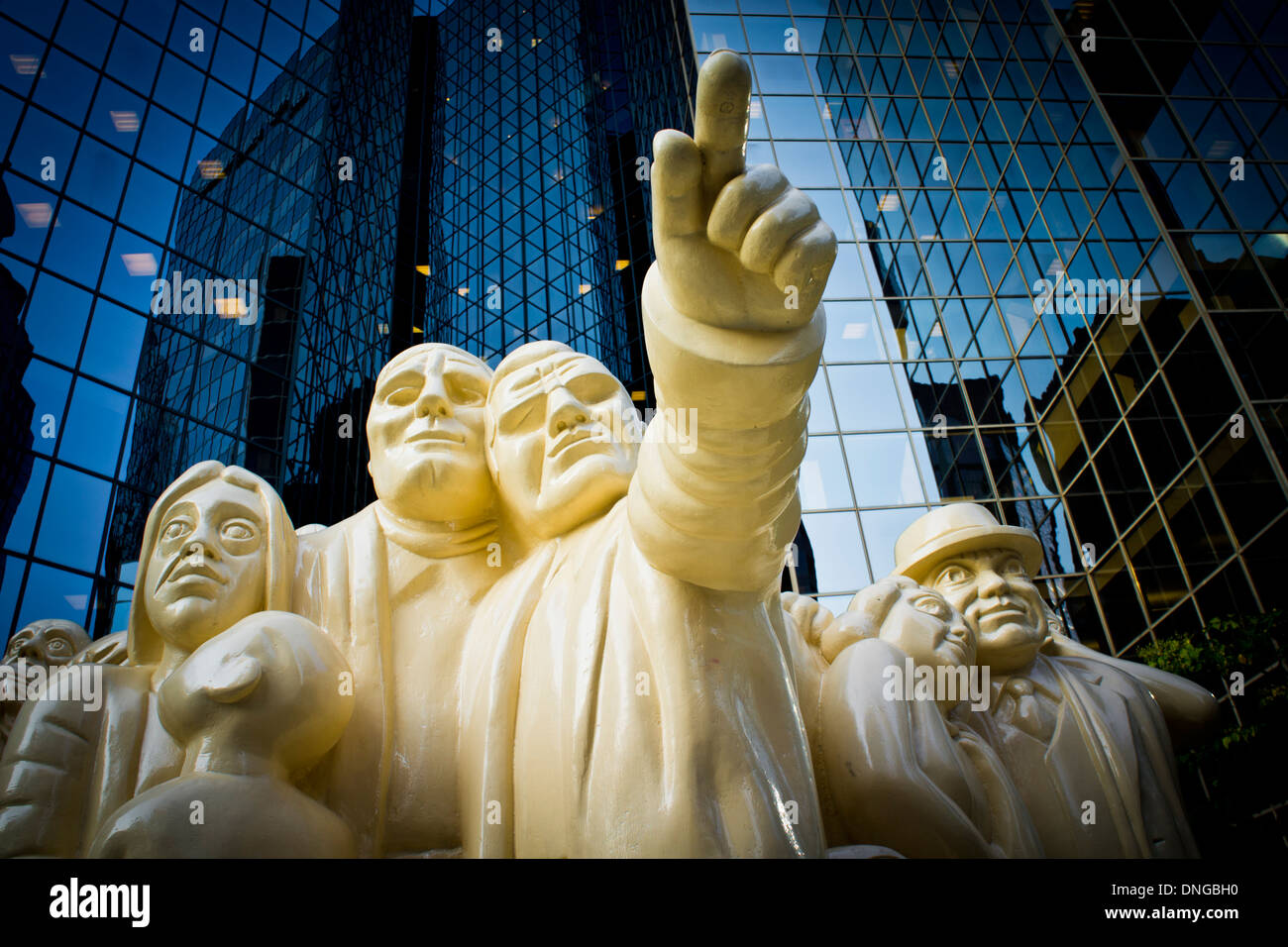 Sculpture in downtown Montreal Stock Photo Alamy