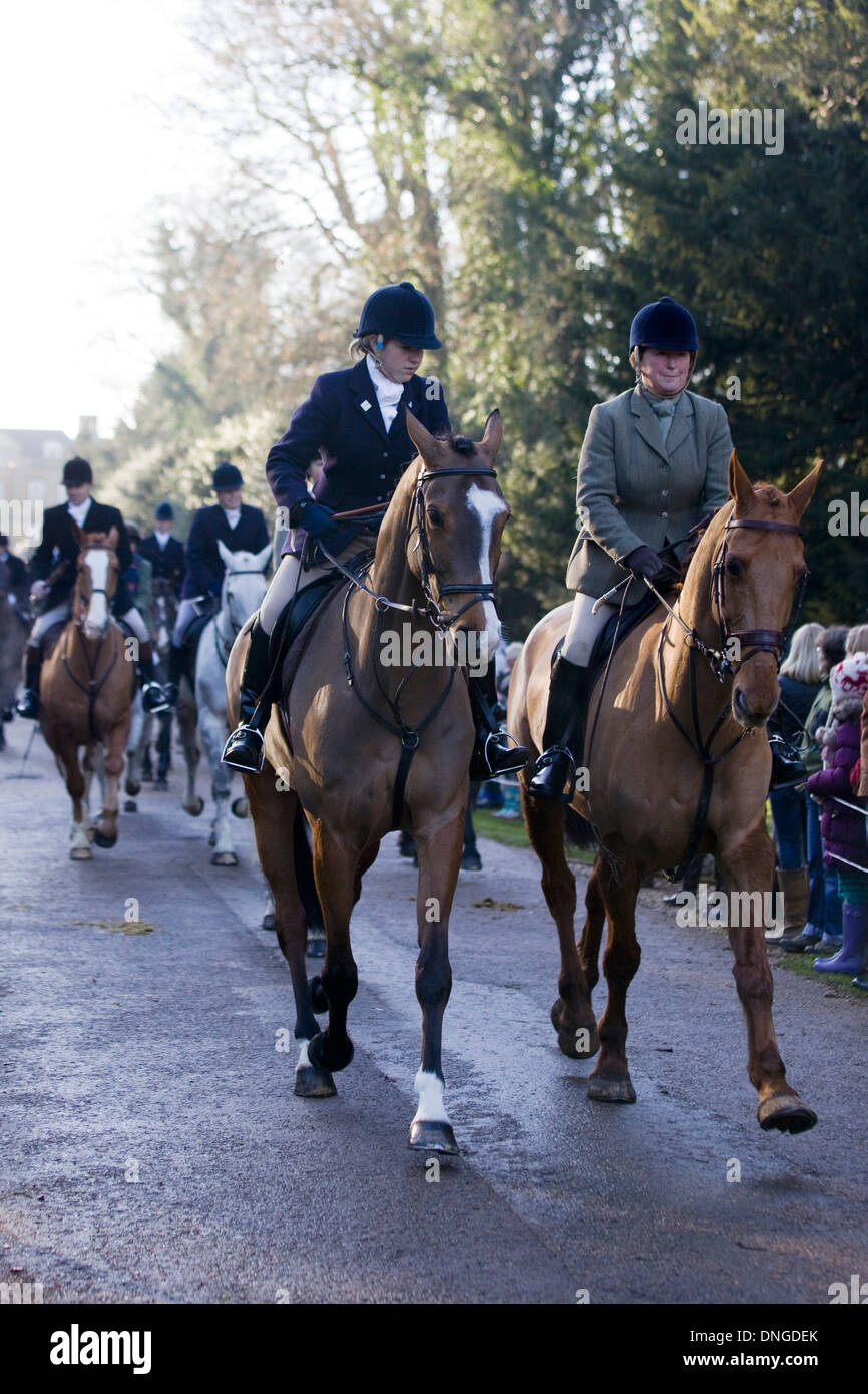 Traditional Boxing day Meet at Upton House Warwickshire England Stock Photo