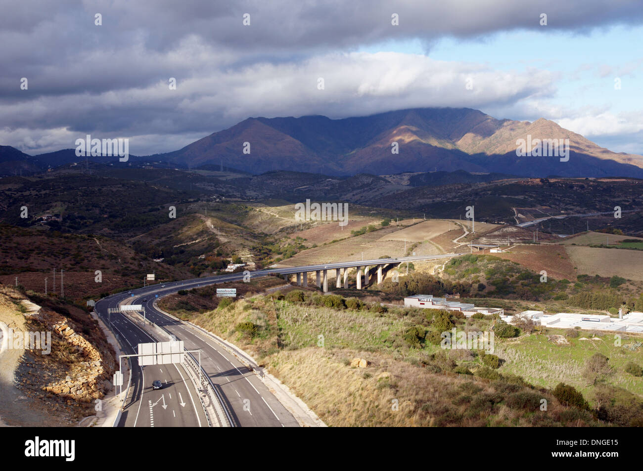 Spanish motorway Stock Photo