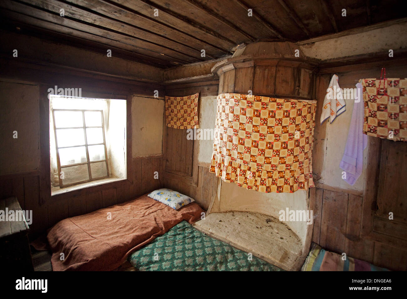 Interior Of A Traditional Turkish House With Wood Capped