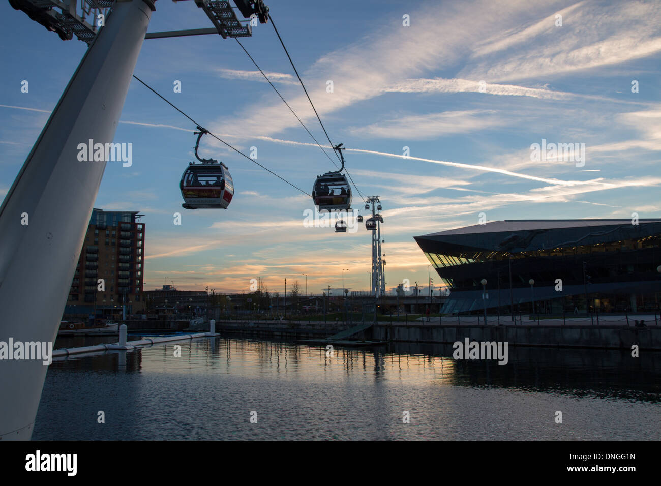 London Cable Car over the river Thames Stock Photo Alamy