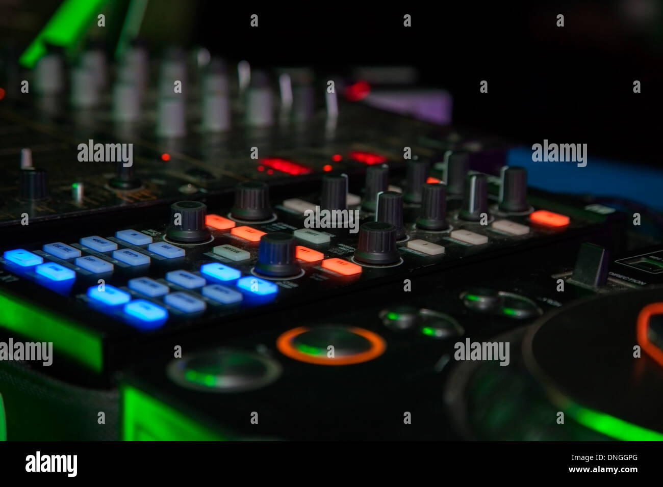 parties. DJ mixer Stock Photo Alamy