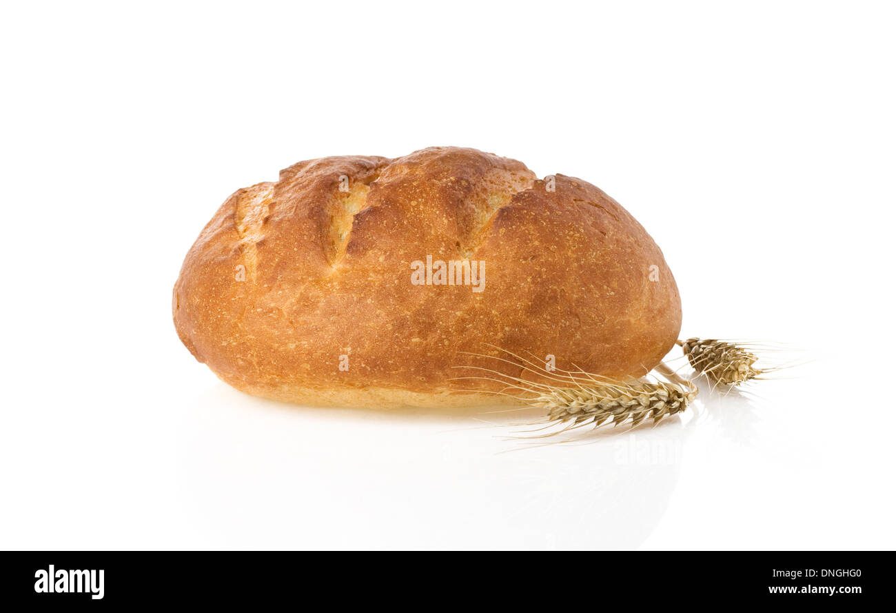 loaf of bread isolated on white background Stock Photo - Alamy