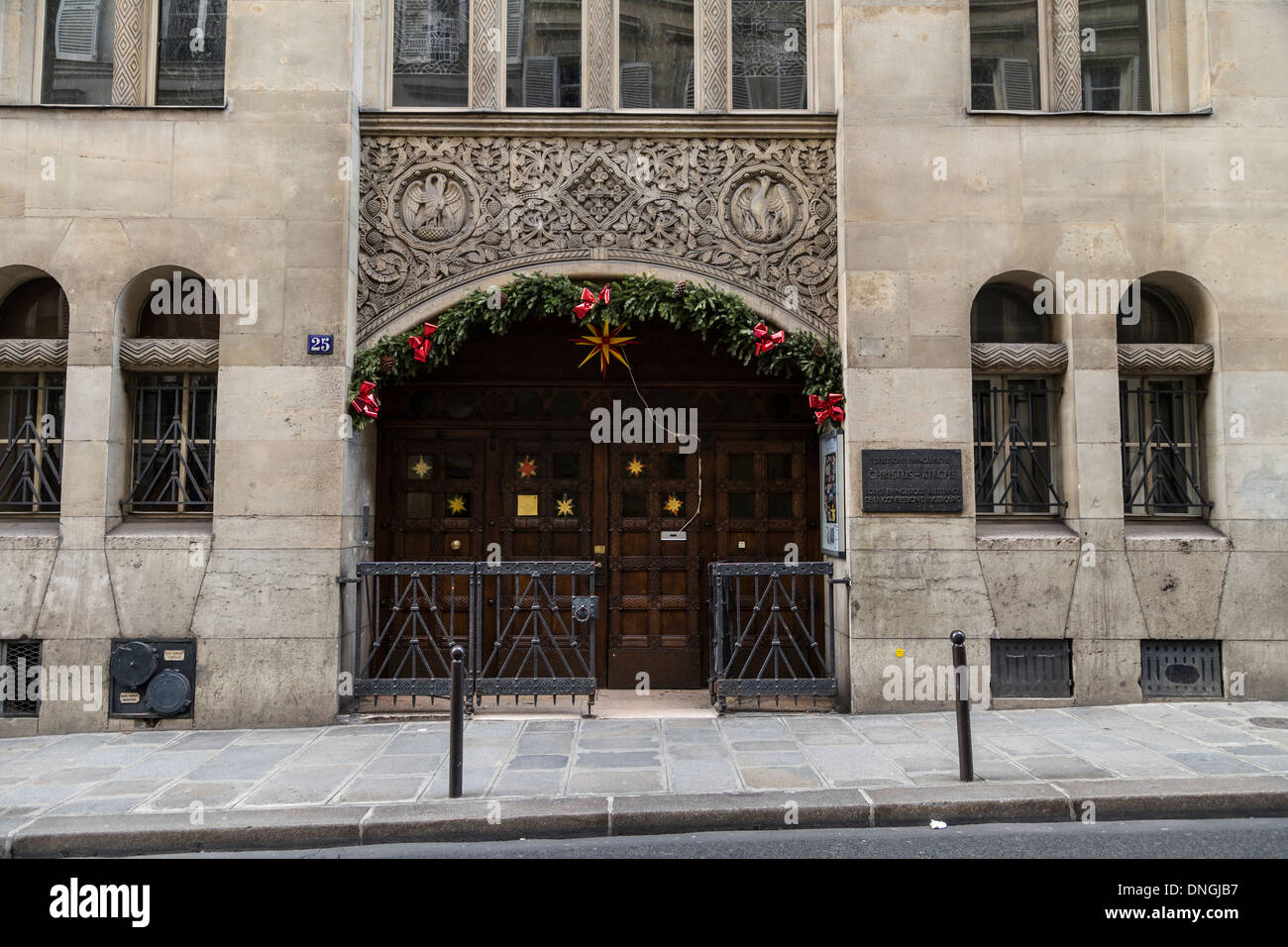 German Evangelical Church at 25 Rue Blanche, Paris, France Stock Photo