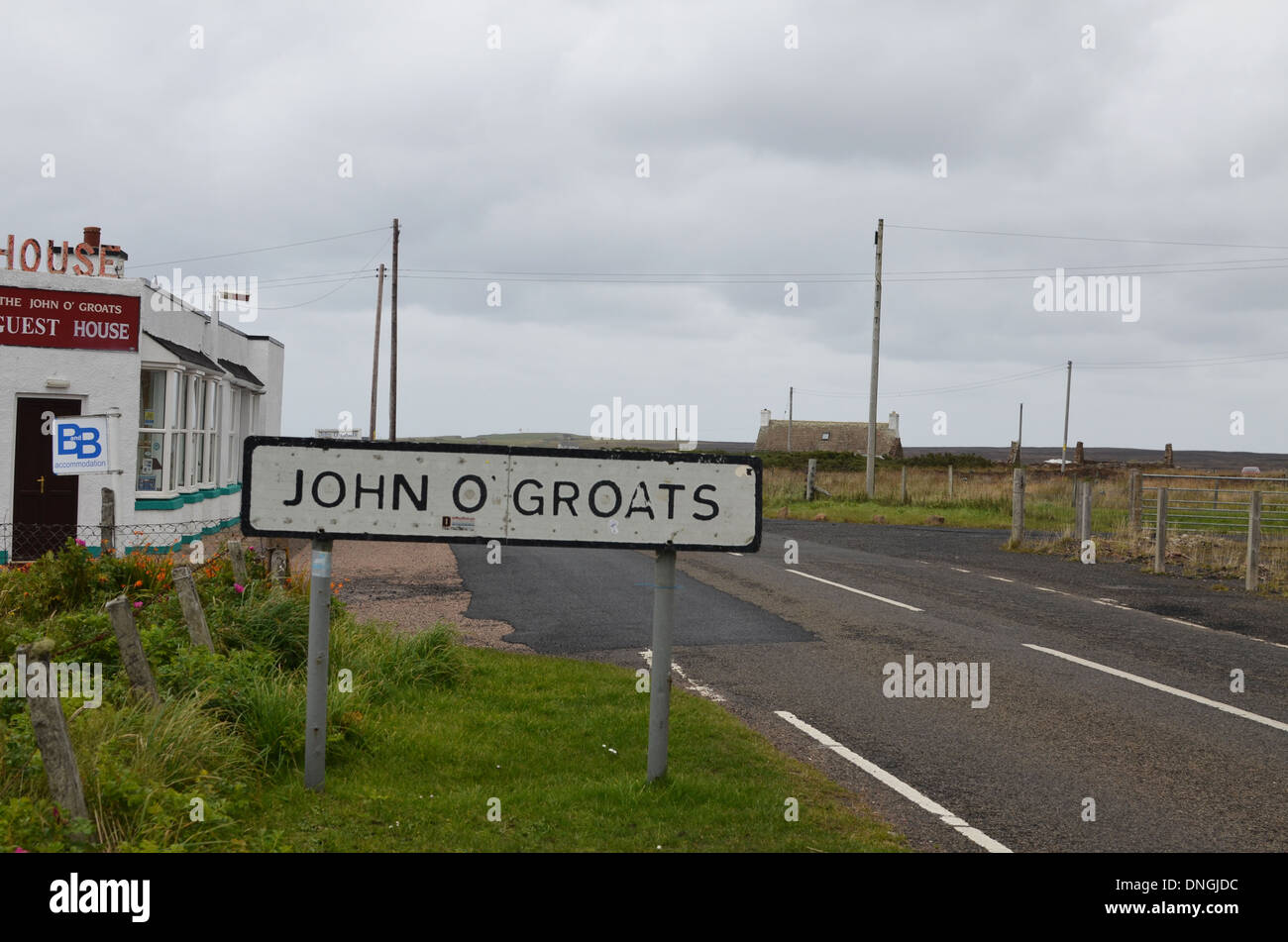 Welcome to John O'Groats Stock Photo