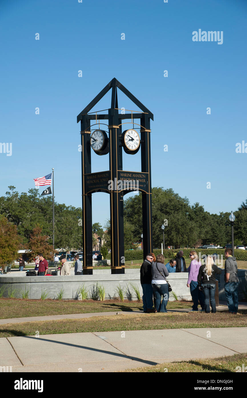 Marine Aviation Memorial Tower in Veterans Memorial Park Pensacola Florida USA Stock Photo