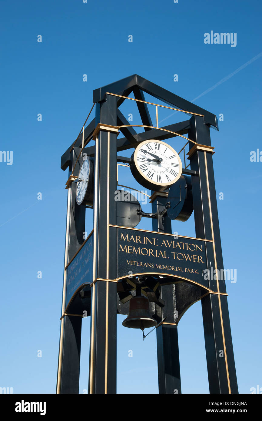 Marine Aviation Memorial Tower in Veterans Memorial Park Pensacola Florida USA Stock Photo