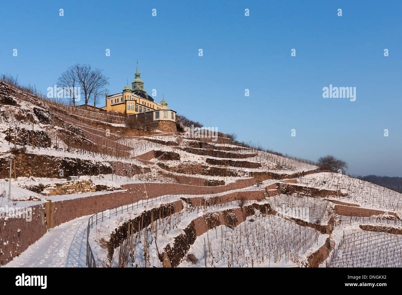 The Spitz House is a former summer house in the wine-growing area of Radebeul near Dresden, Saxony, Germany, Europe Stock Photo