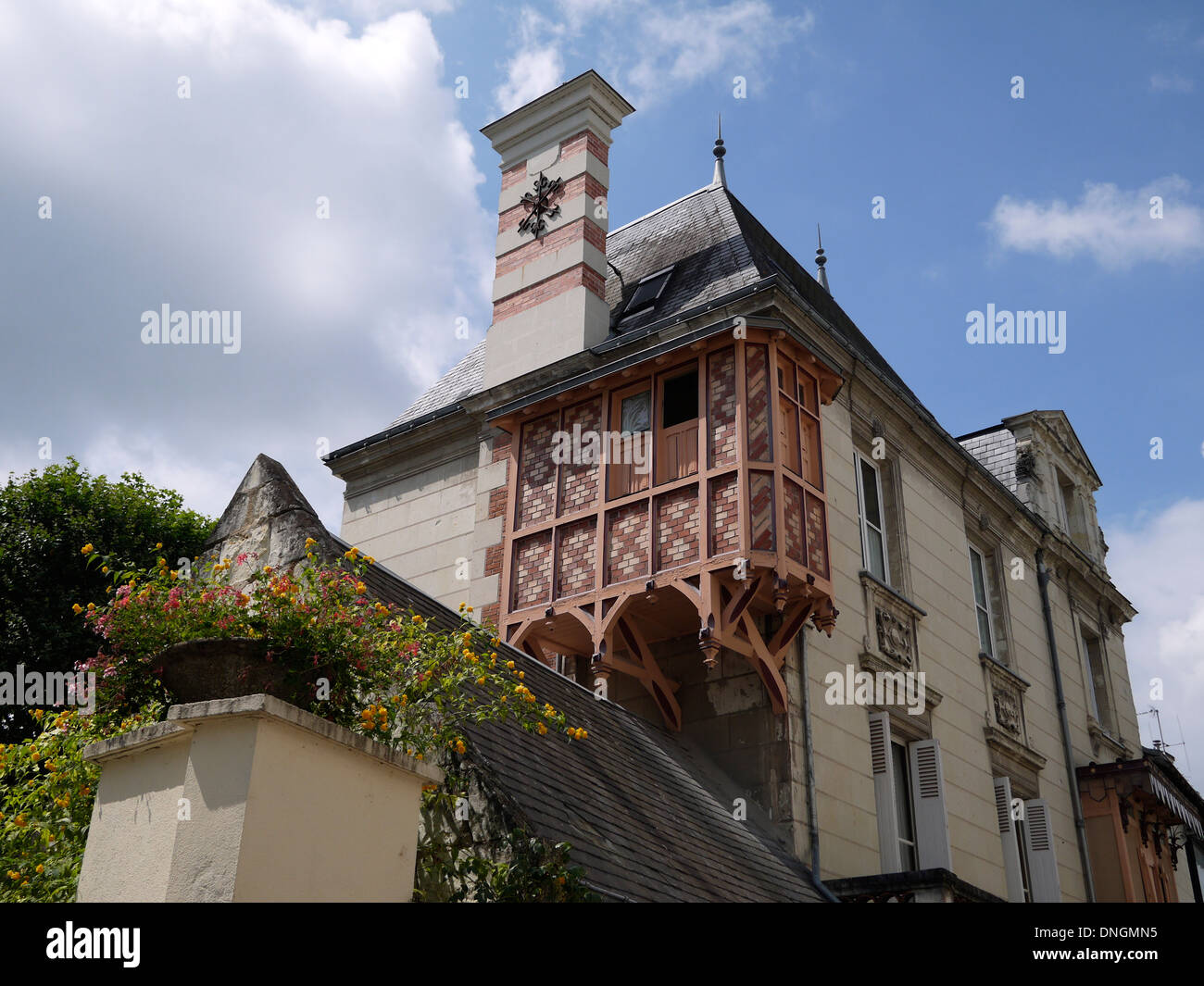 Chinon house chateau France French architecture Stock Photo