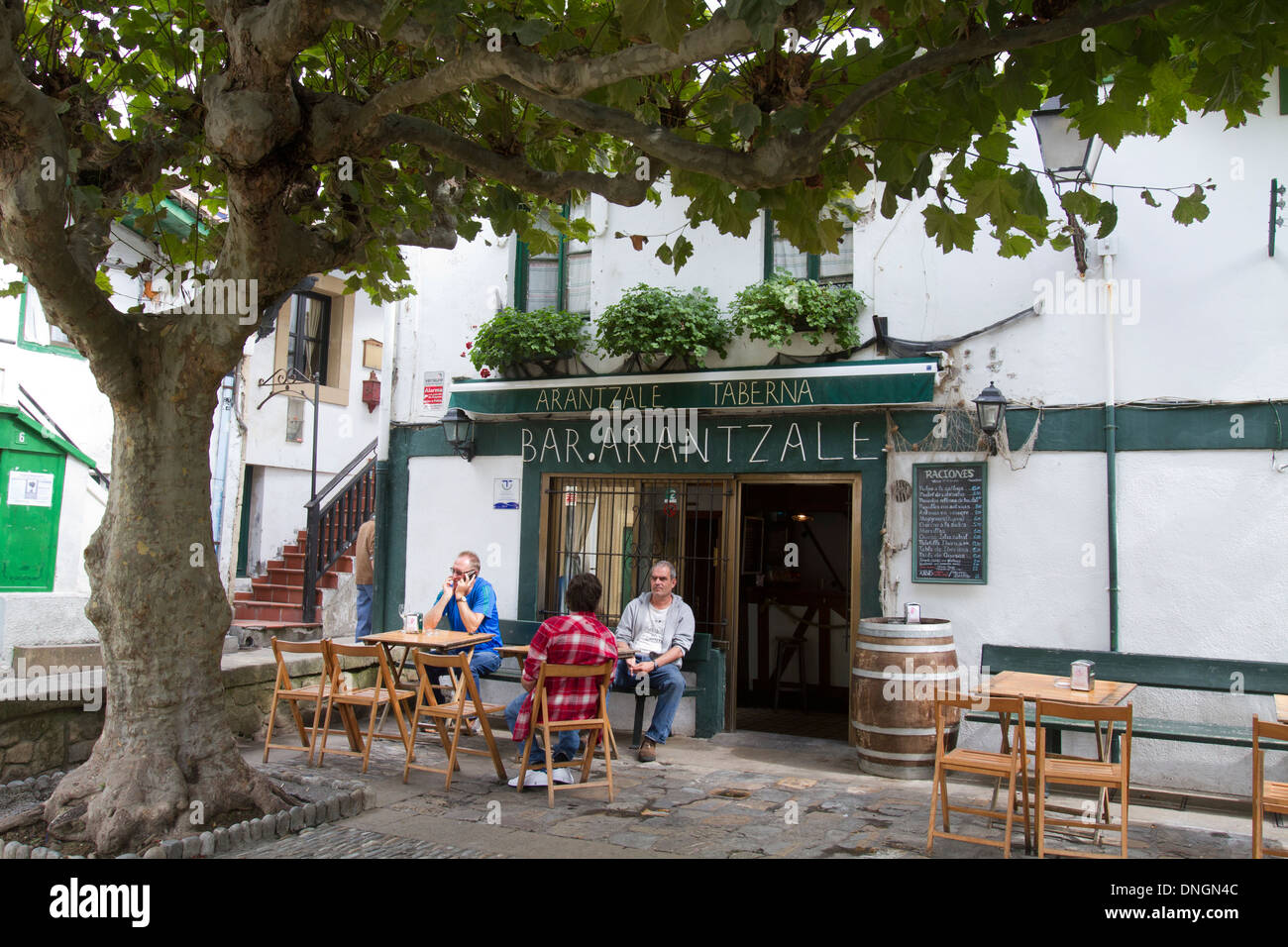 Getxo, old bar in small village, Biscay province. Vizcaya, Basque Country. Spain. Cantabrian . Stock Photo