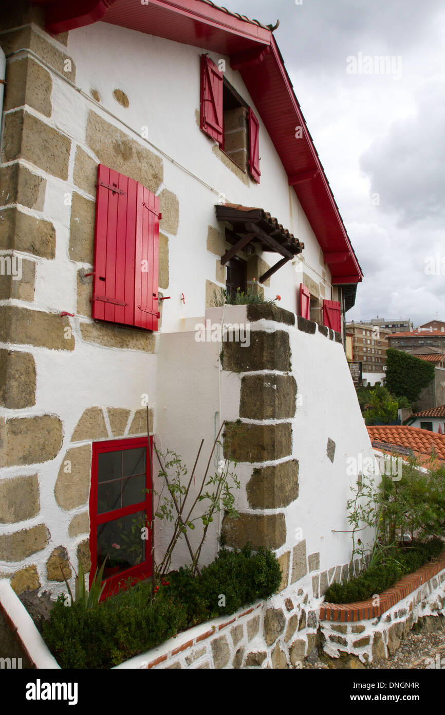 Getxo, old village house Algorta, Biscay province. Vizcaya, Basque Country. Spain. Cantabrian sea. Stock Photo
