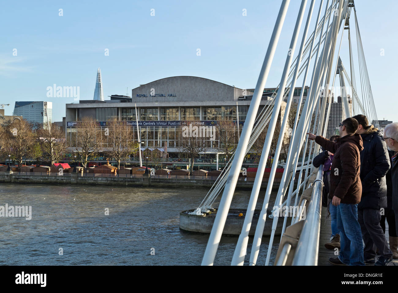 A View From Hungerford Bridge Of The Royal Festival Hall Southbank