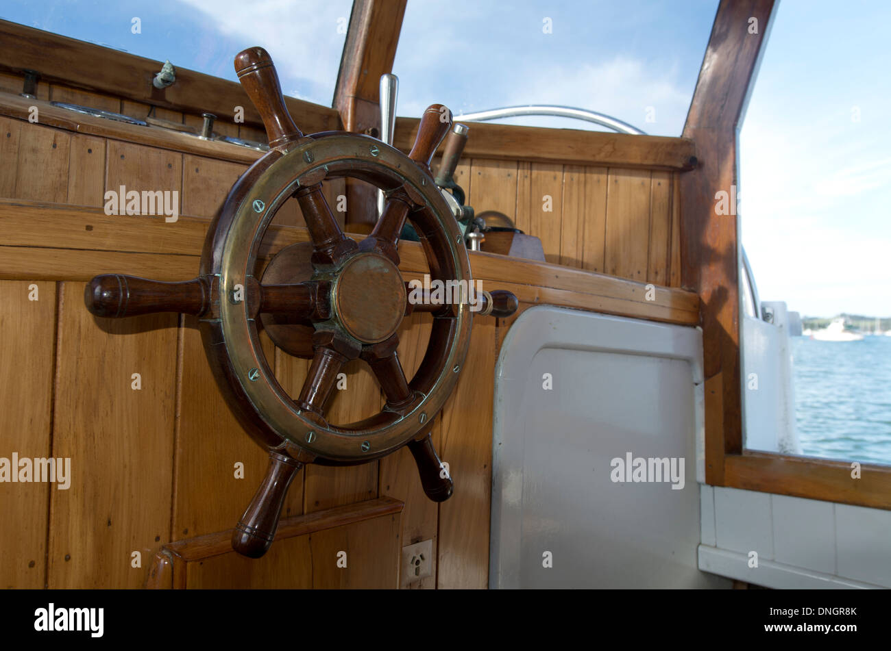 Old Ship Steering Wheel High Resolution Stock Photography and Images