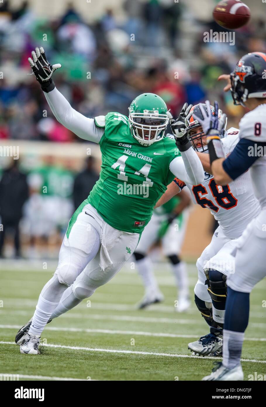 Nov. 23rd, 2013:.North Texas Mean Green defensive end Aaron 