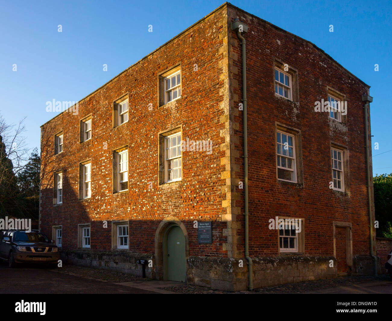 Medieval Burton Agnes Manor House exterior  built 15th Century exterior encased in brick during the 17th and 18th centuries. Stock Photo