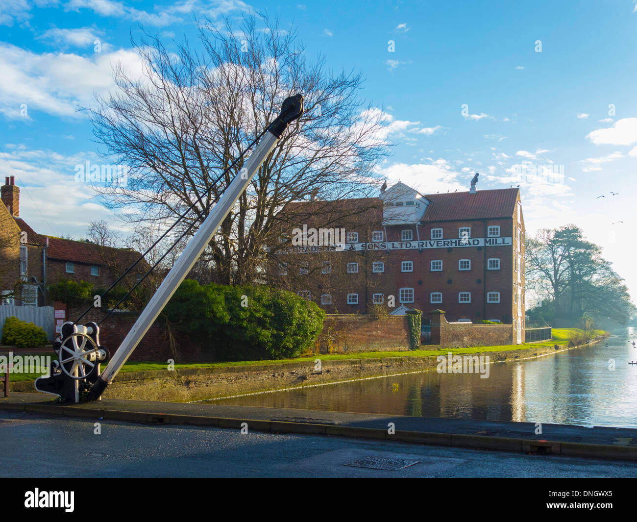 E&B Bradshaw and Sons Ltd. Riverhead Mill by the canal at Driffield East Yorkshire England UK Stock Photo