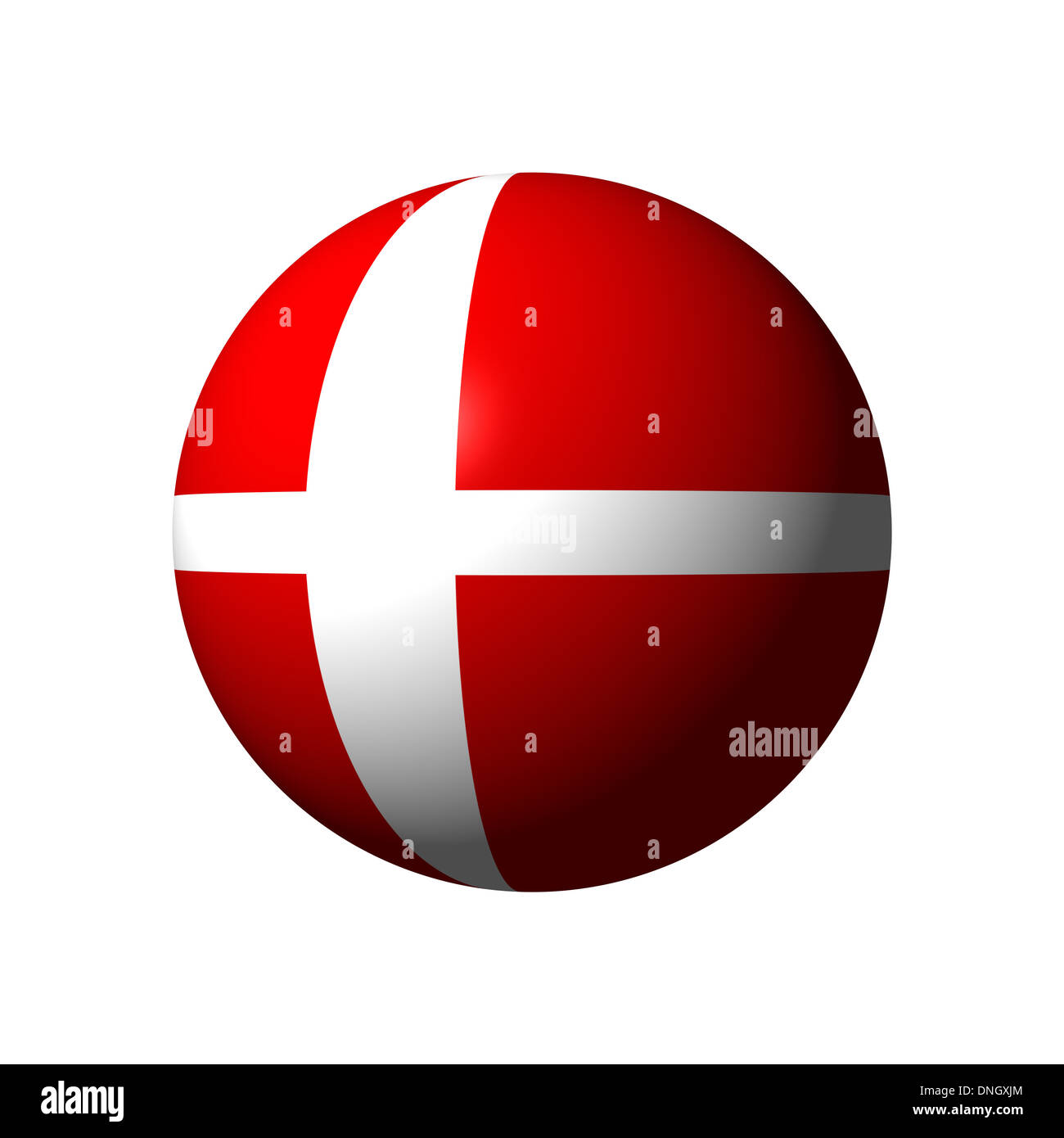 Sphere with flag of Denmark nation Stock Photo