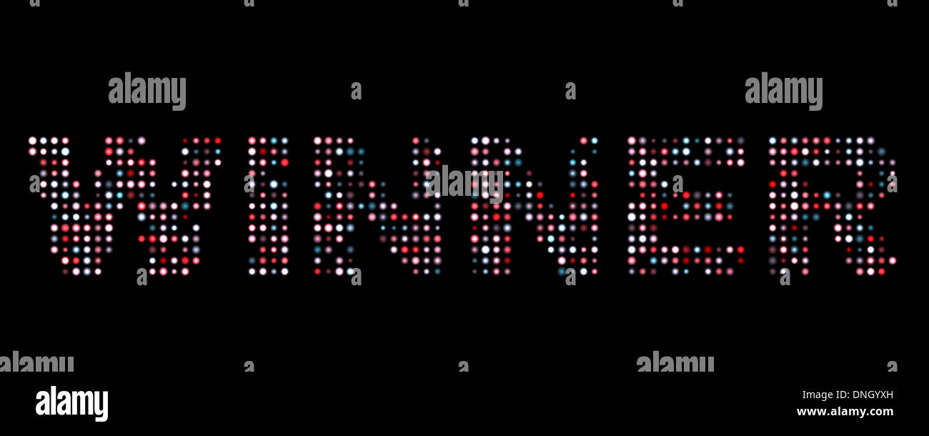 Winner led sign Stock Photo - Alamy