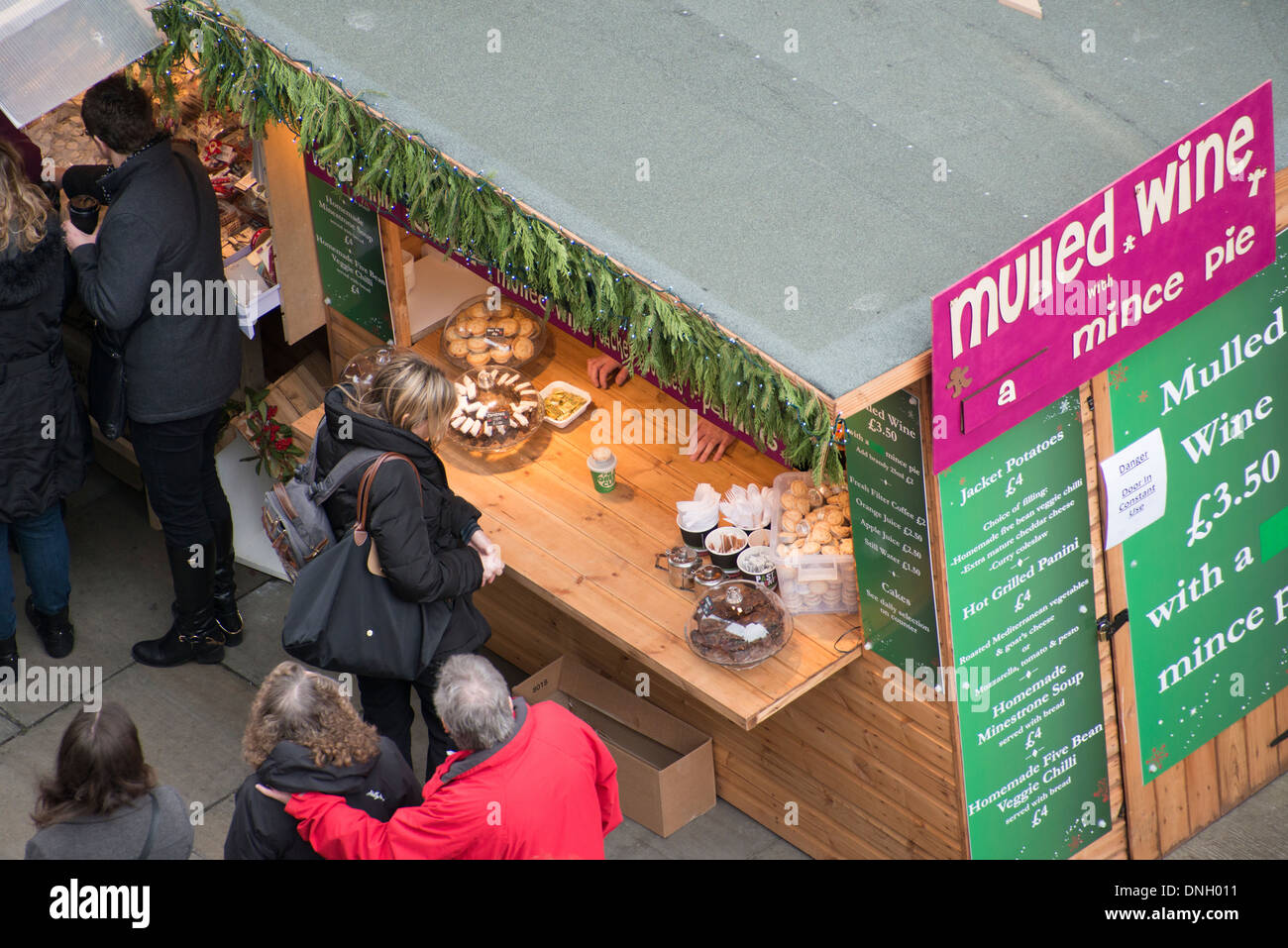 Bath Christmas market food stall Stock Photo Alamy