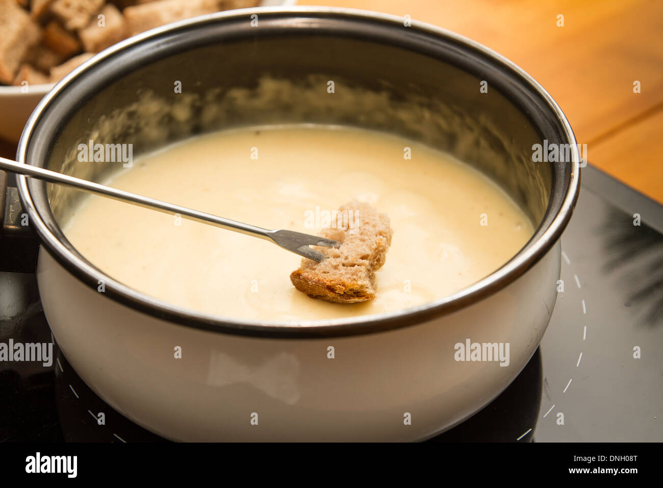 Cheese fondue Stock Photo
