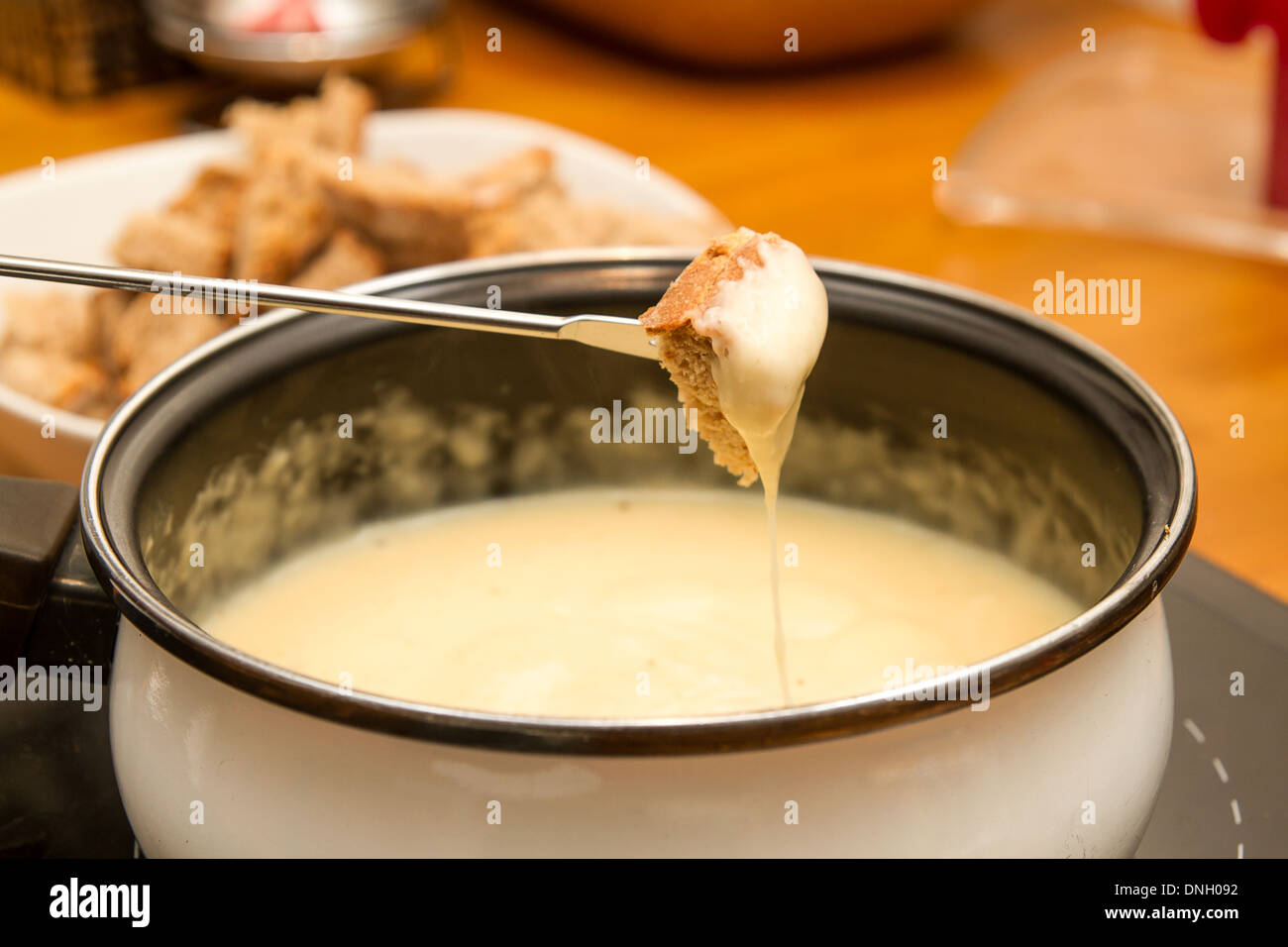 Cheese fondue Stock Photo