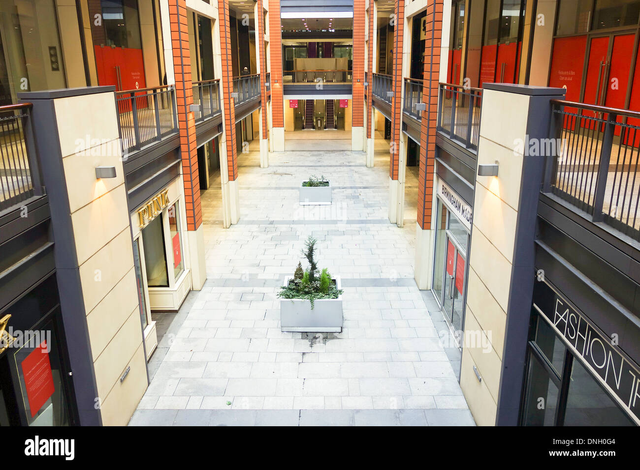 Inside of the Mailbox shopping centre in Birmingham UK Stock Photo - Alamy