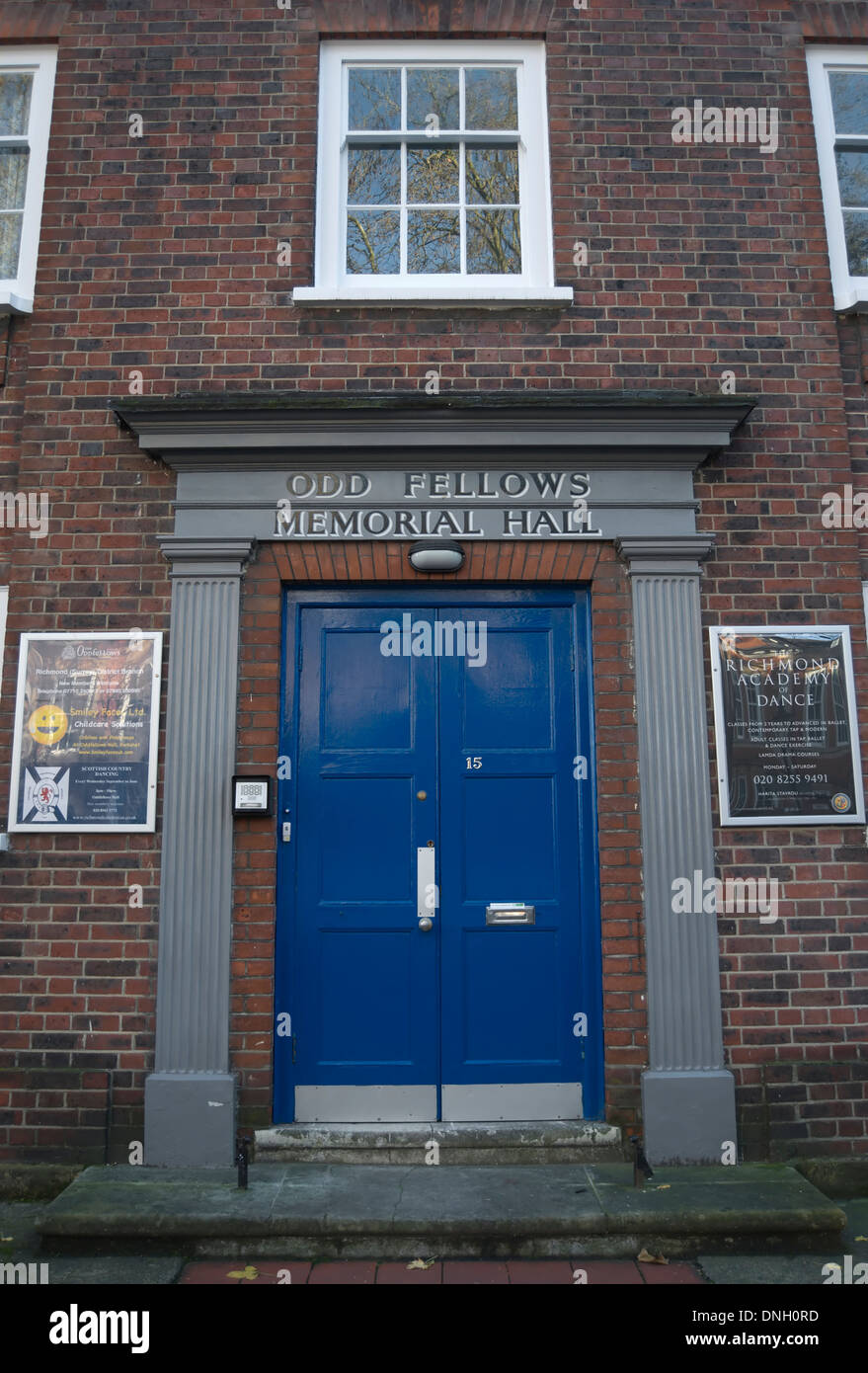 exterior of the odd fellows memorial hall, richmond upon thames, surrey