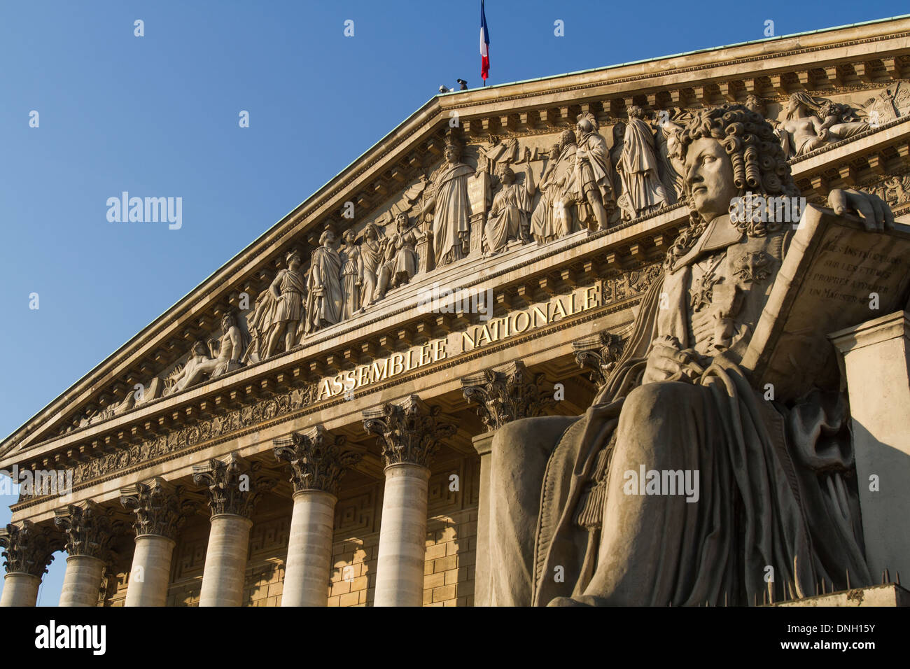 NATIONAL ASSEMBLY (PARLIAMENT), PALAIS BOURBON, HOUSE OF REPRESENTATIVES, 7TH ARRONDISSEMENT, PARIS, FRANC Stock Photo