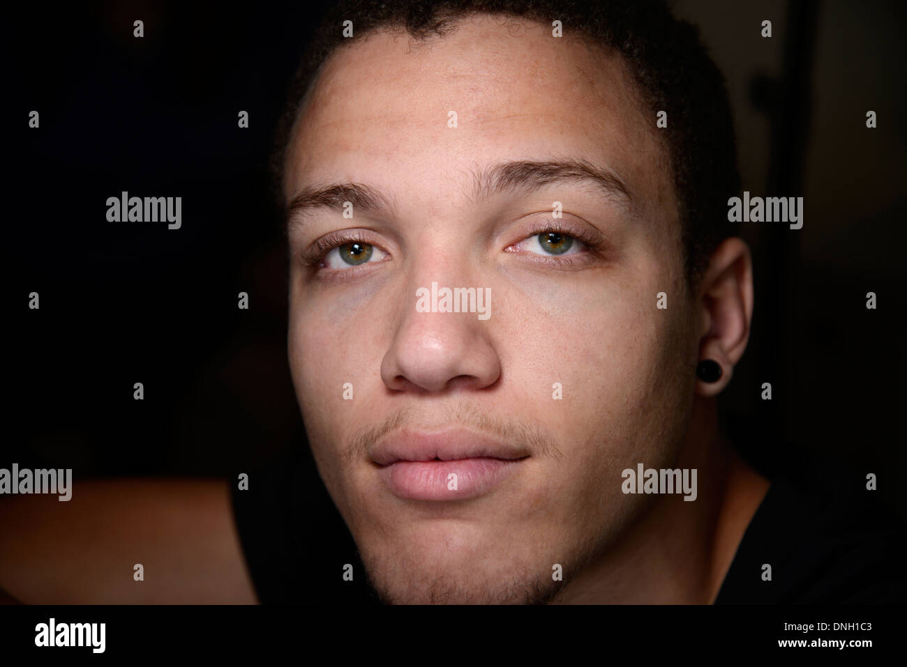 A male teenager and recent graduate. Stock Photo