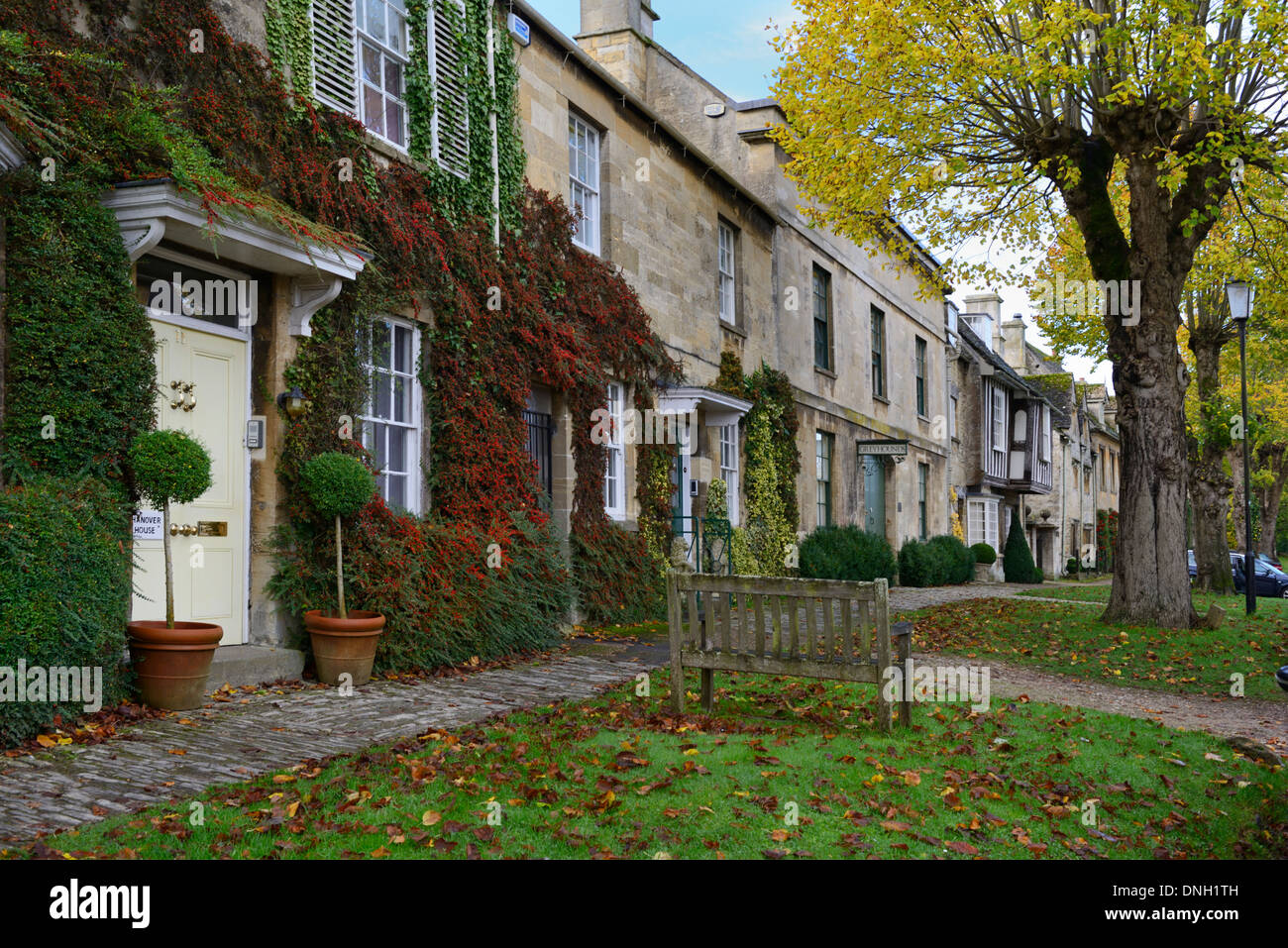 Old Cotswold stone houses, Sheep Street, Burford, Cotswolds