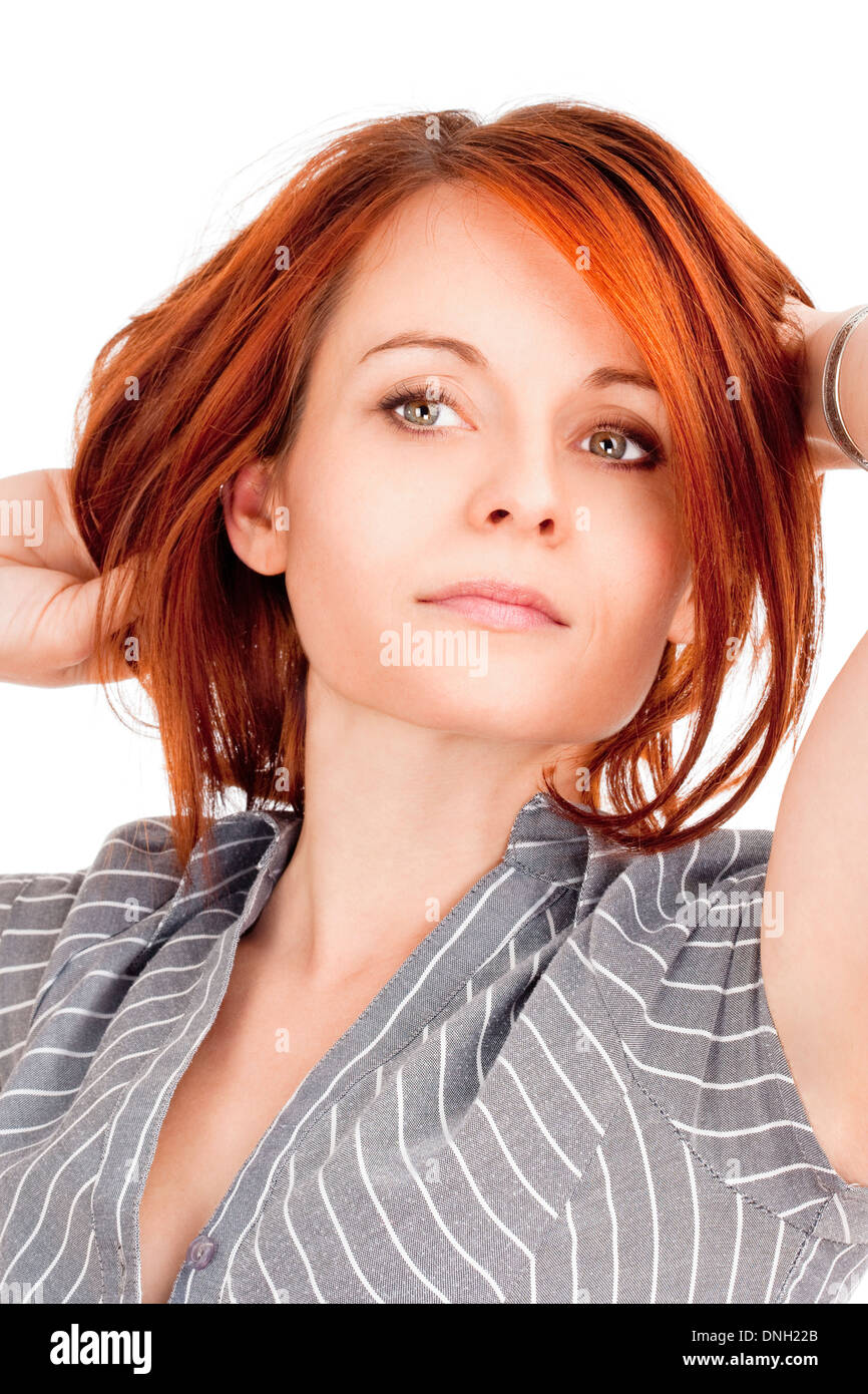 Woman portrait red hair hi-res stock photography and images - Alamy