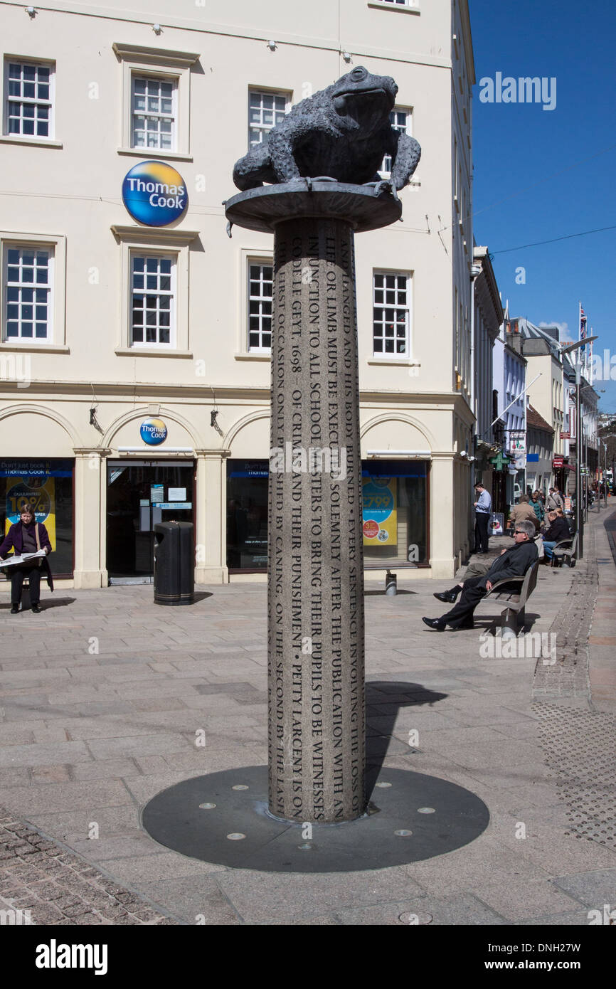 THE TOAD STATUE, MONUMENT COMMEMORATING JERSEY'S STATUS AS A BRITISH