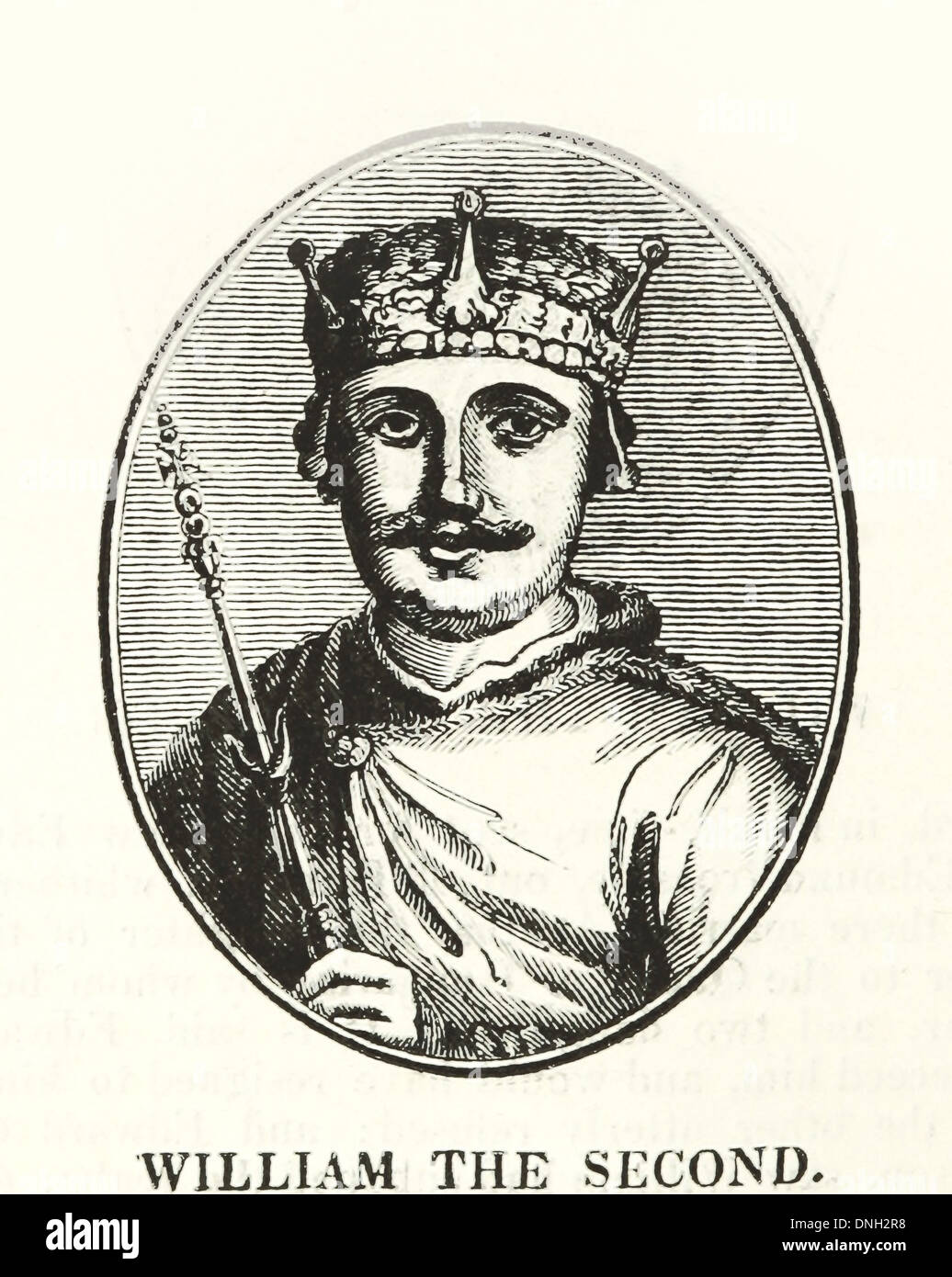 William II the Second - wood engraving Stock Photo