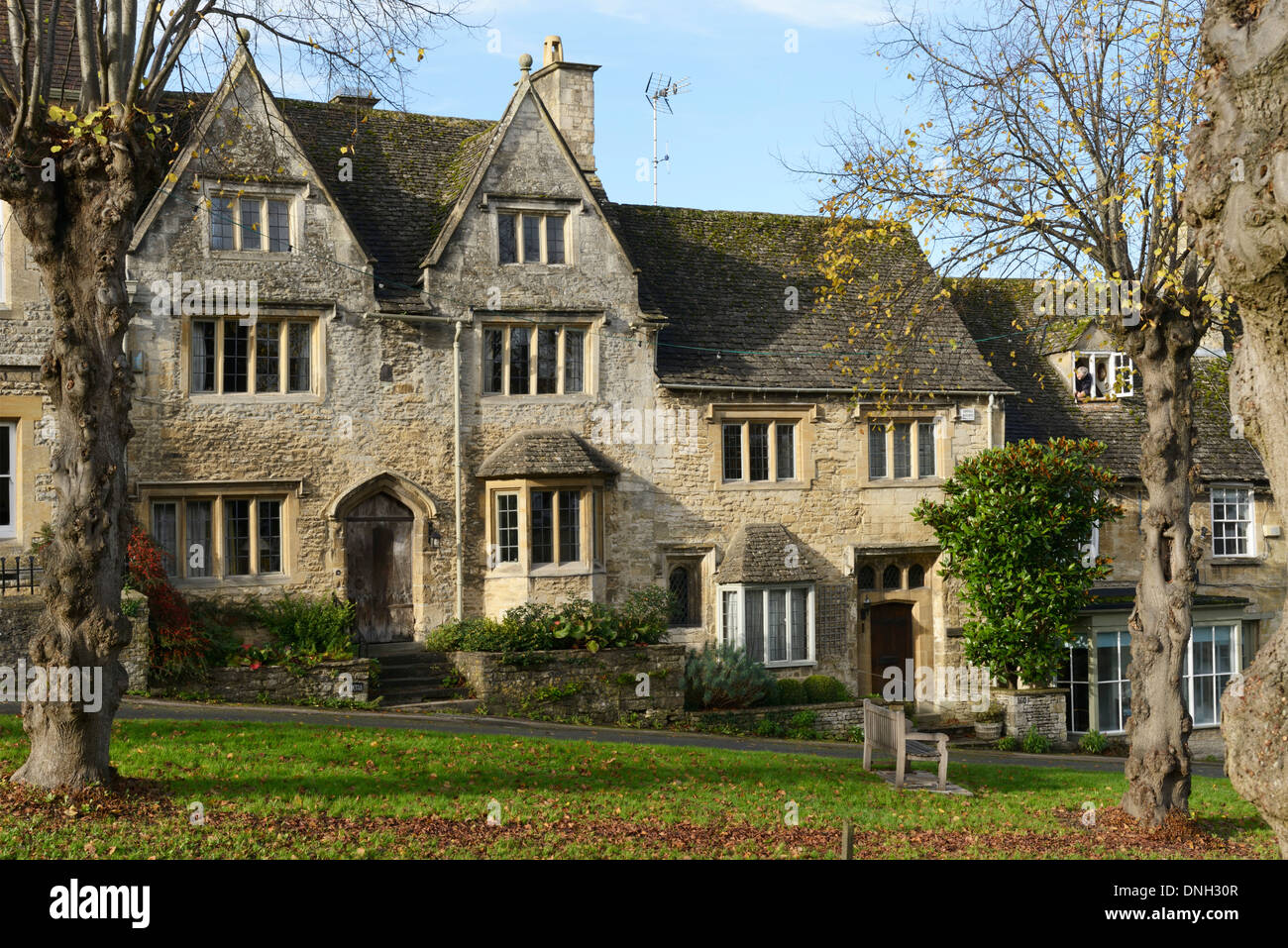 Cotswold cottages and houses along The Hill, Burford, Cotswolds Stock Photo 64914439 Alamy