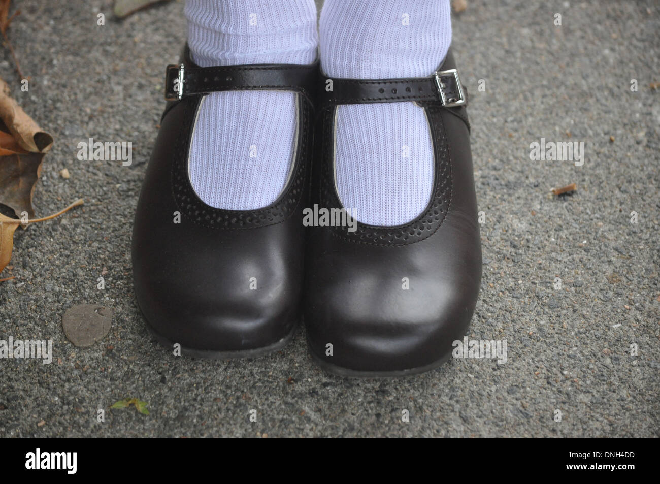 school shoes for the start of new school term and going 'back to school' Stock Photo