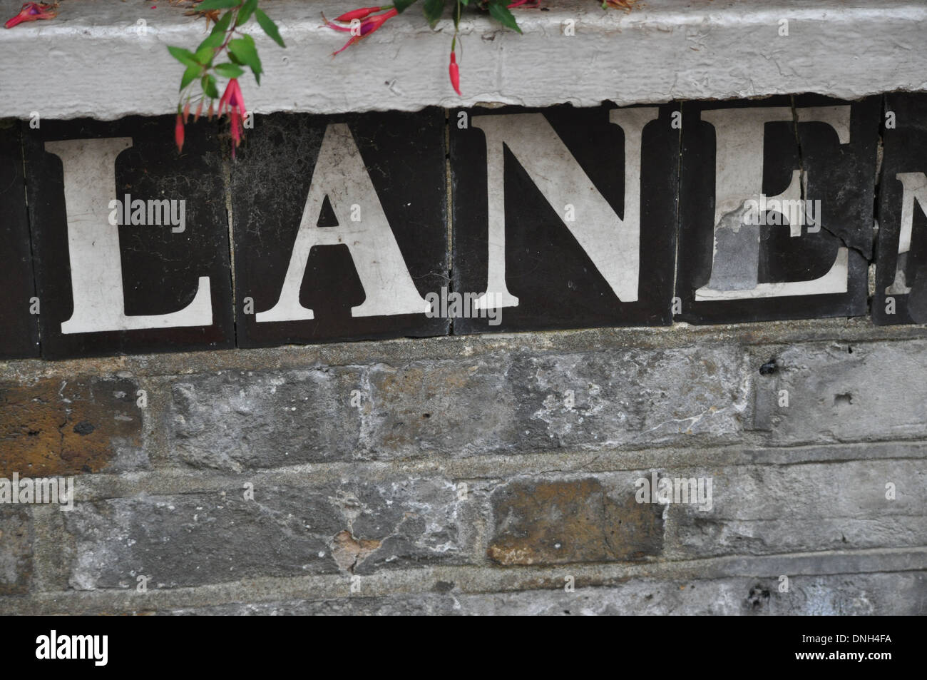 Hampstead North London road sign lane Stock Photo Alamy
